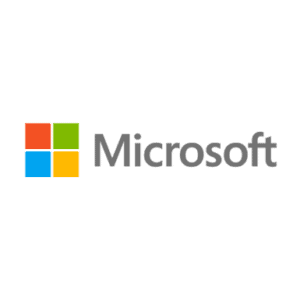 Das Microsoft-Logo mit vier farbigen Quadraten (rot, grün, blau, gelb), die links ein Fenster bilden, und dem Schriftzug „Microsoft“ in grauer Schrift rechts, vor einem hellgrauen Hintergrund.
