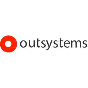 Das Bild zeigt das OutSystems-Logo mit einem durchgehenden roten Kreis neben dem Wort outsystems in schwarzen Kleinbuchstaben.